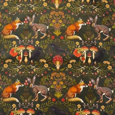 В ПУТИ, ЗАЯЦ И ЛИСА . 100% хлопок, ширина 110 см