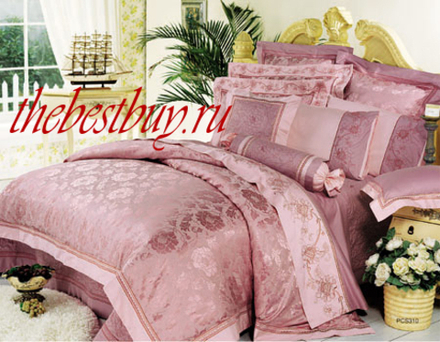 Комплект постельного белья  ANABELLA  жаккард с вискозой (арт. 310-4 ) - евро