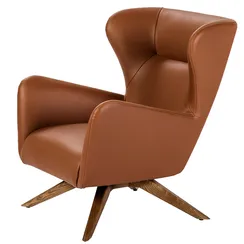 Крутящееся кресло Angel Cerda 5038, коричневая кожа