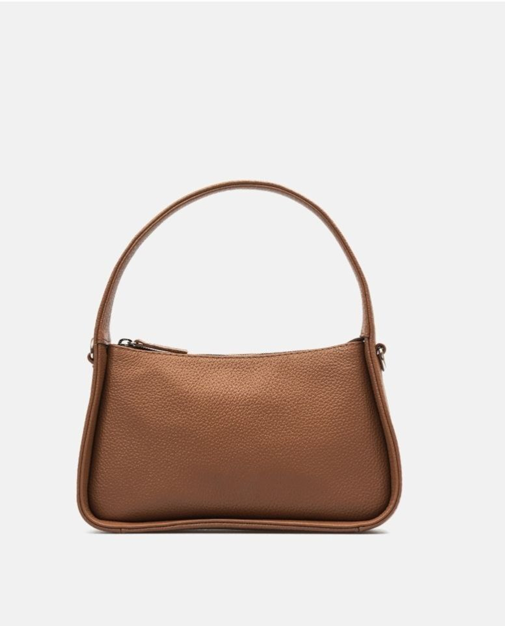 Кожаная бежевая сумка