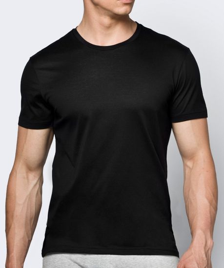 Футболка мужская с коротким рукавом Atlantic BMV-048 чёрная