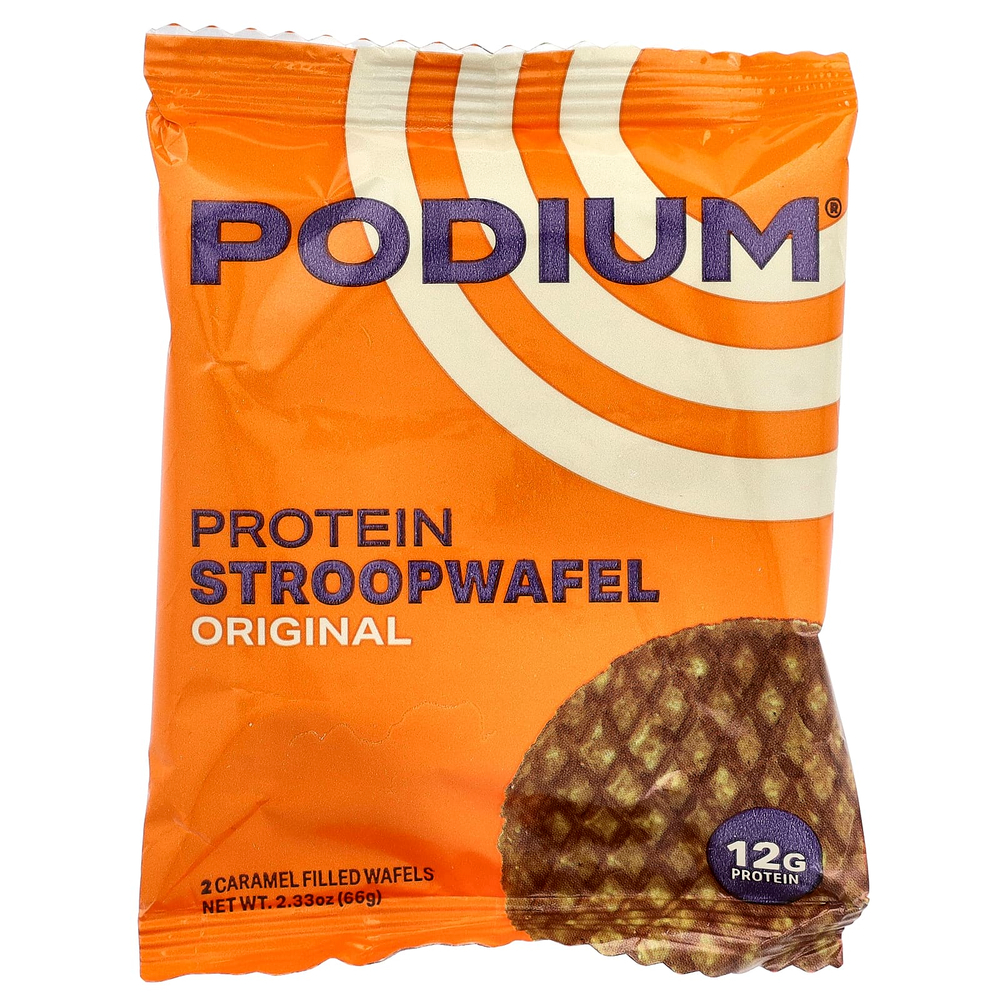 Podium Nutrition, протеиновая штоквафель, оригинальная, 8 вафель, 264 г (9,28 унции)