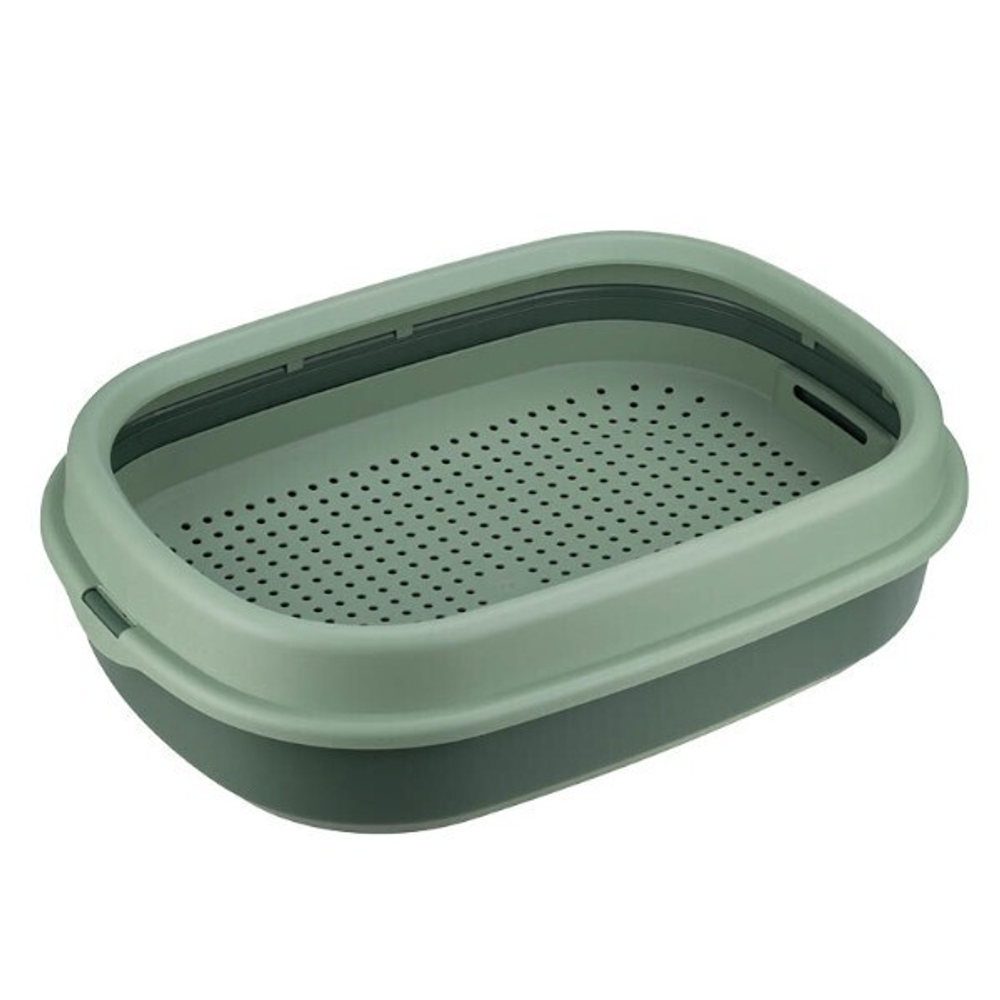 Лоток для кошек ЛЯ-МУРР 480×355мм с сеткой и низким бортом М1833