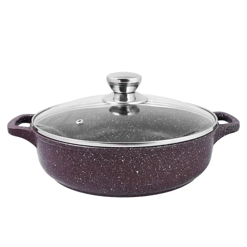 Жаровня а/пр литая 24см стекл/кр Доломит ТМ Традиция