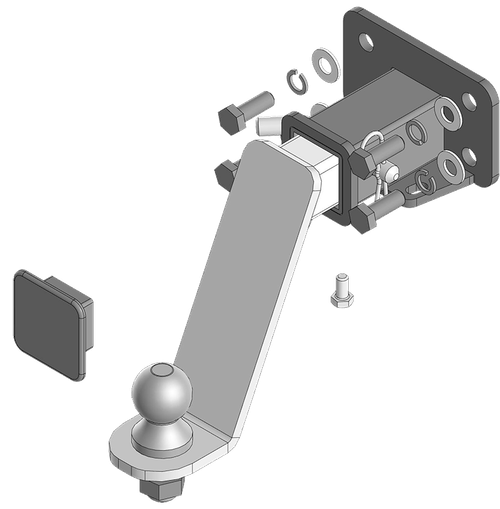 Фаркоп Motodor Tank 300 c 2021 г., Haval H9 с 2024 (Оцинк. вставка и шар) арт.93118-E