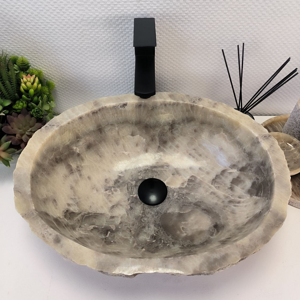 Раковина из оникса Erozy Grey EO-63180 51*39*15 0096