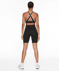 Oysho Спортивный бюстгальтер Compressive с высокой степенью поддержки, черный