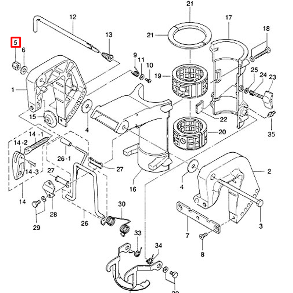 Гайка Tohatsu 5-9,8 (YUELANG)