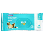 HICC Pet, чувствительные салфетки для анальной железы, для собак и кошек, с кокосом, 6 упаковок по 20 салфеток