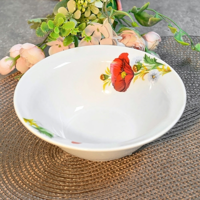 Миска 550мл форма Идиллия Маки красные