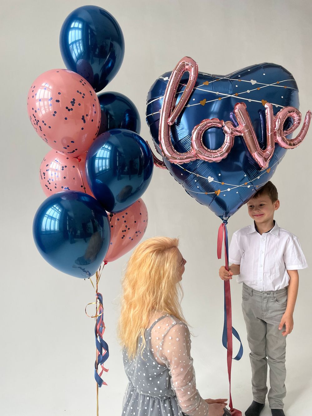 "Сапфировое сердце" (набор из 8 шаров для девушки) №2121 