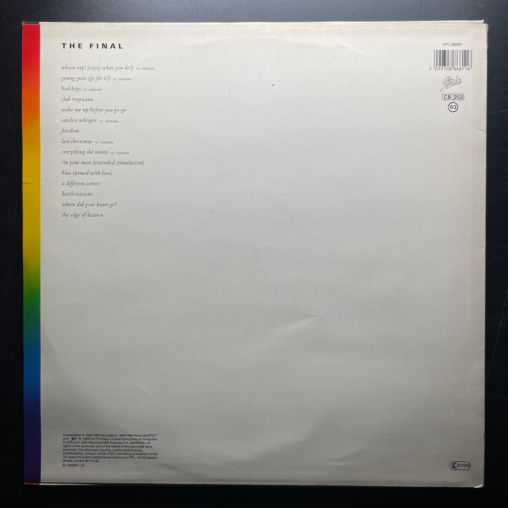 Wham! - The Final 2LP (Голландия 1986г.)
