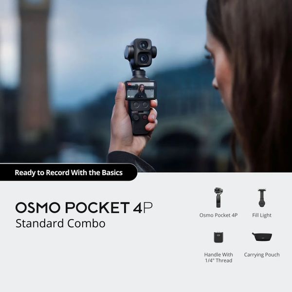 Экшн-камера DJI Osmo Pocket 4P Standard Combo Темно-серый | Classic Black