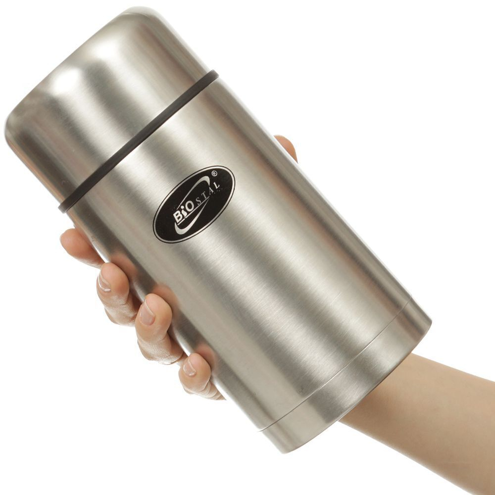 Термос для еды, нержавеющая сталь, 0.75 л, широкая горловина, Biostal, колба нержавеющая сталь, с чехлом, NТ-750