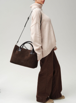 Замшевая сумка Iris DBR 31372 черный каштан