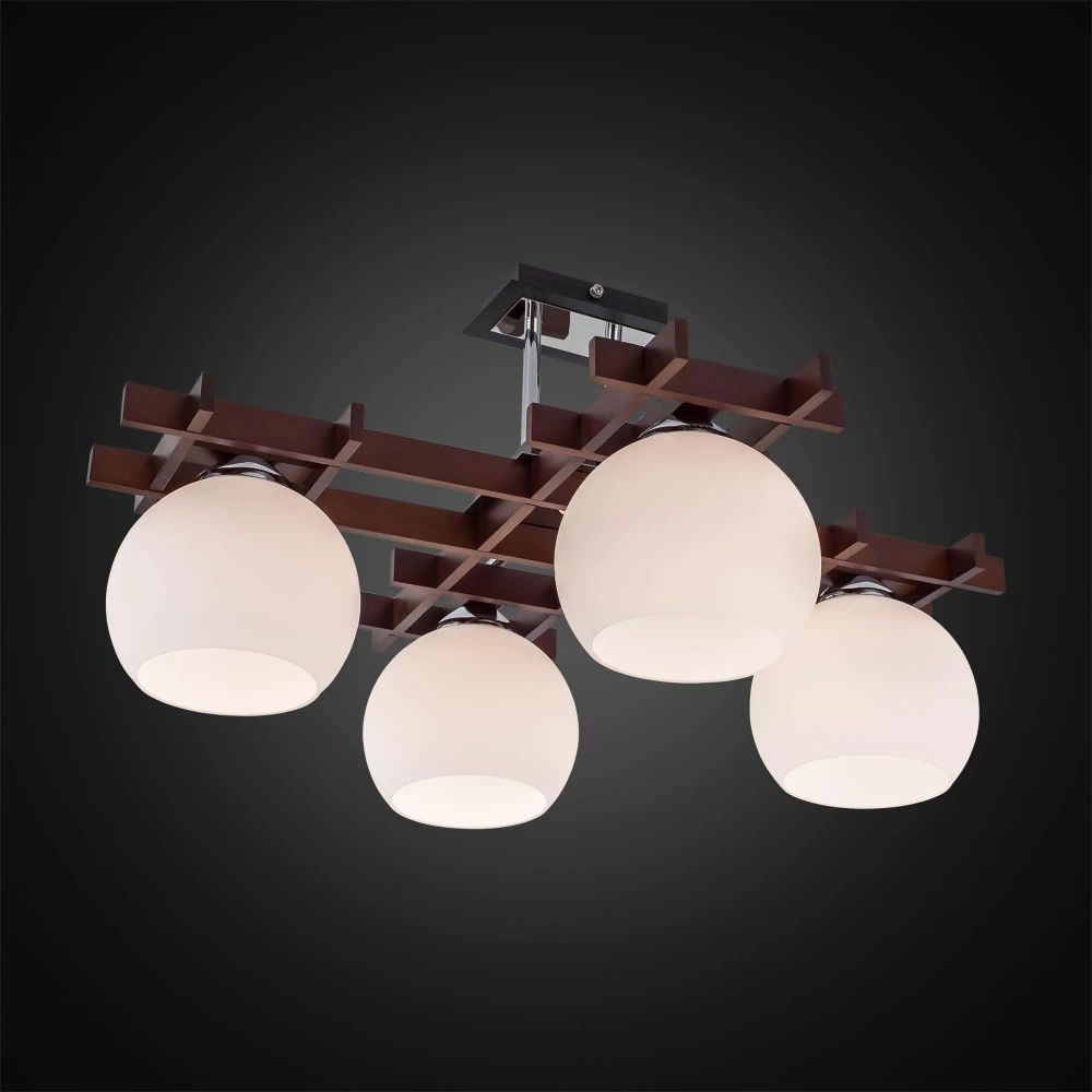 Citilux Нарита CL114141 Люстра деревянная Венге Хром