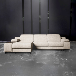 Угловой диван "Дуглас" с оттоманкой (Велюр Daily 130)