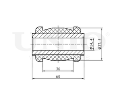 Сайлентблок передний переднего нижнего рычага UNIO RMP-20660
