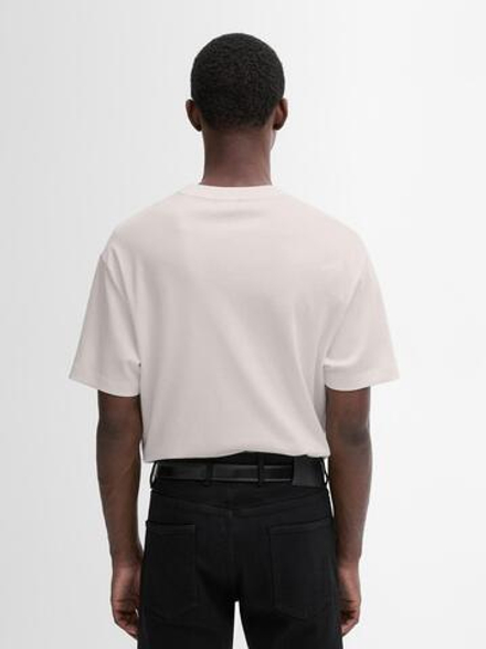 Massimo Dutti ФУТБОЛКА С КРУГЛЫМ ВЫРЕЗОМ, НАТУРАЛЬНЫЙ, КРЕМОВЫЙ