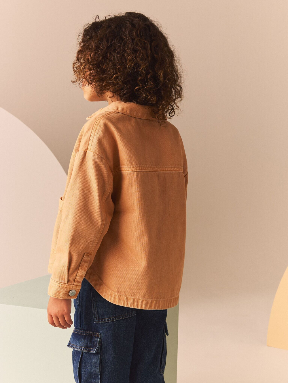 Куртка джинсовая для девочки Next B54-830, Песочный