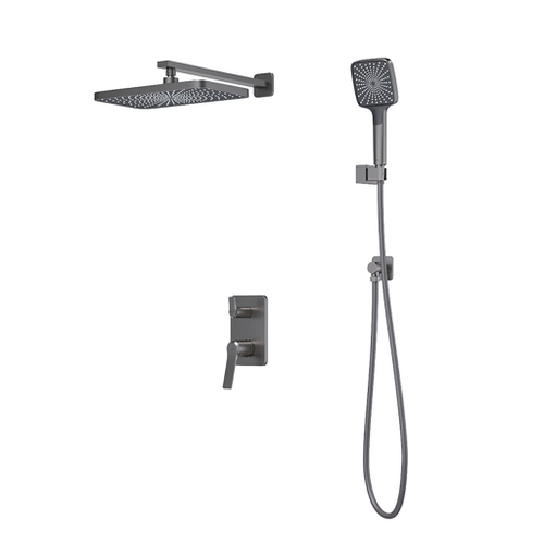 Душевая система 35к IDDIS PARGM02i67 "Parker" лейка "Тропический душ" встраиваемая ГРАФИТ матовый