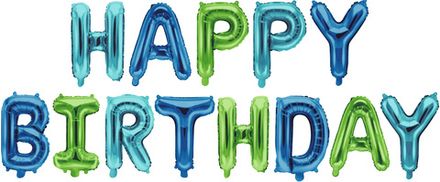 Набор букв Нappy Вirthday "Синие и зеленые для мальчика" 41 см