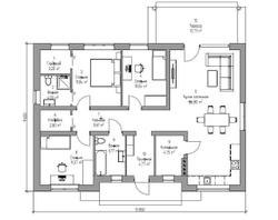 Проект Дома 117кв. м с террасой К-42
