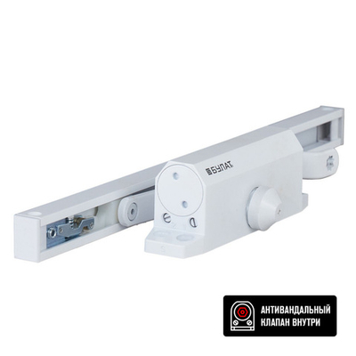 Доводчик Булат ARCTIC ДД-502/4 AH-W (40-90кг) белый со скольз. тягой, морозостойкий