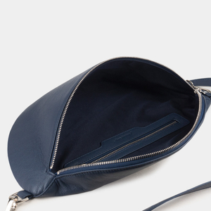 Сумка поясная Vilnius из кожи теленка, синего цвета