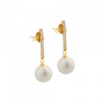 Серьги классические Possebon White Pearl A0070.1 BW/G