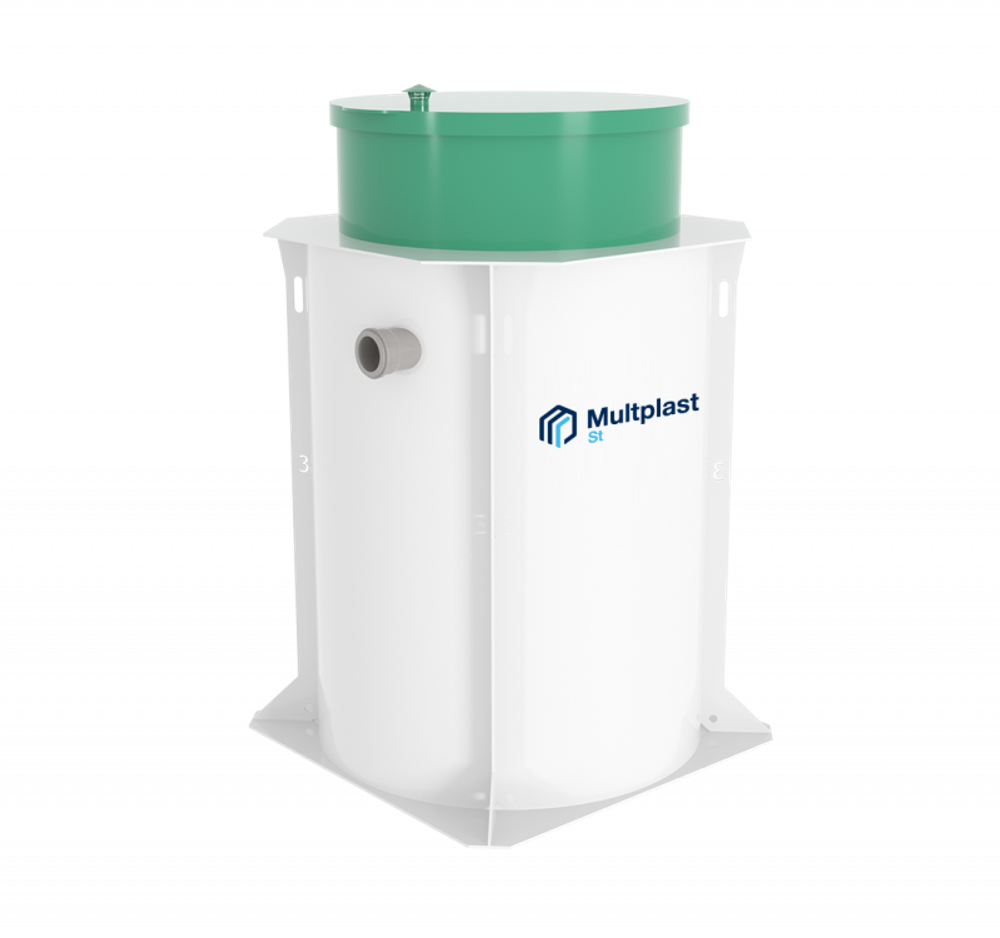Станция глубокой биологической очистки
 Мультпласт СТ (Заубер) 3 вертикальный / 500 л. в сутки / до 3 чел. / принудительный сброс / компрессорная аэрация (1180x1180x1910см;106кг;) - арт.552040