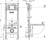 Инсталляция и клавиша смыва черная матовая Optima Home IDDIS