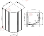Душевой уголок AvaCan HC 120 MT
