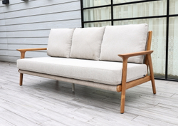 "Копенгаген" лаунж-зона 5-местная плетеная из роупа, каркас тик, цвет бежевый