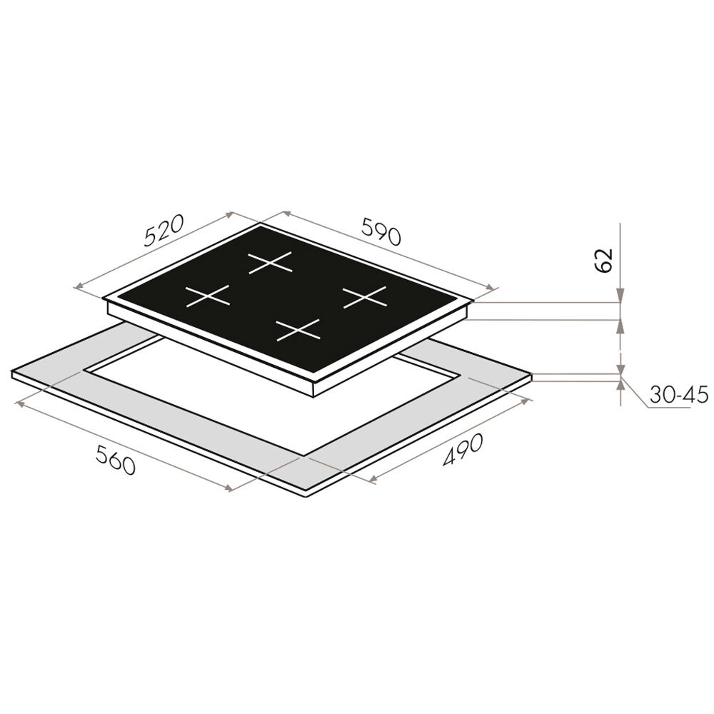 Индукционная варочная панель MAUNFELD EVI.594F-BK фото 10