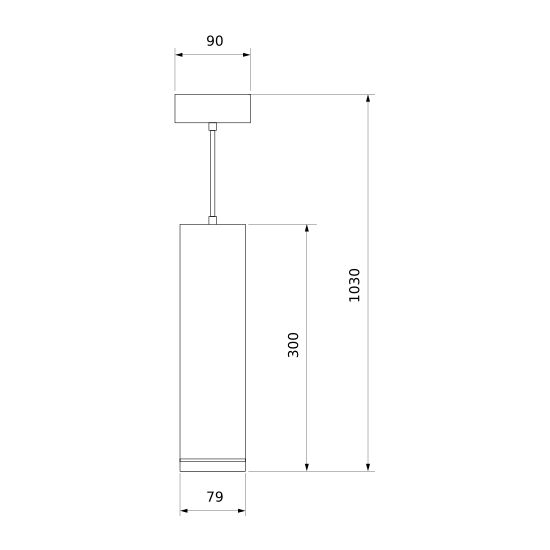 DLR023 12W 4200K / подвесной светильник / хром матовый