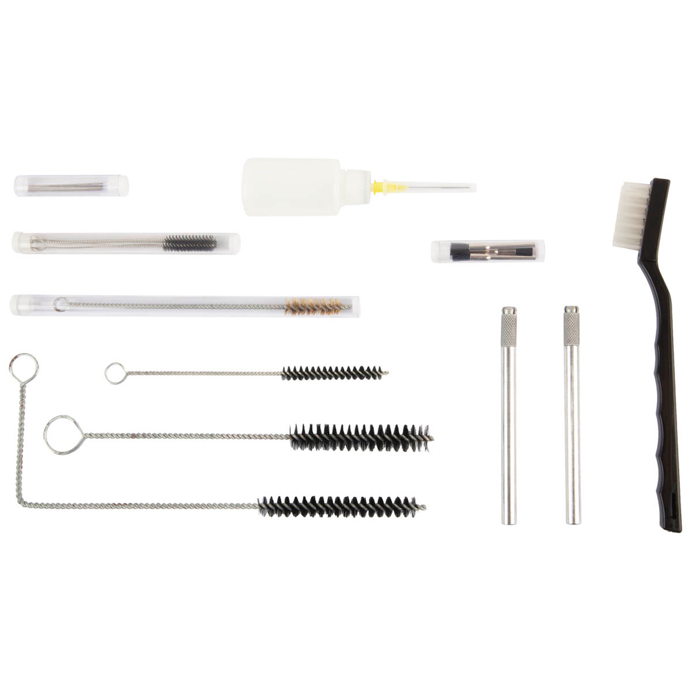 GS-10 Набор для чистки краскопультов, в комплекте 17 щеточек