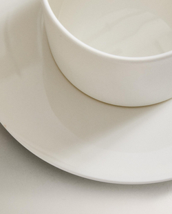 Zara Home чайная пара из костяного фарфора, цвет белый, 17 см