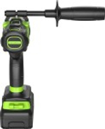 Дрель-шуруповерт аккумуляторная GREENWORKS GD24DD140 ударная, 24V, 2 АКБ 4Ач и ЗУ 3707607CUD