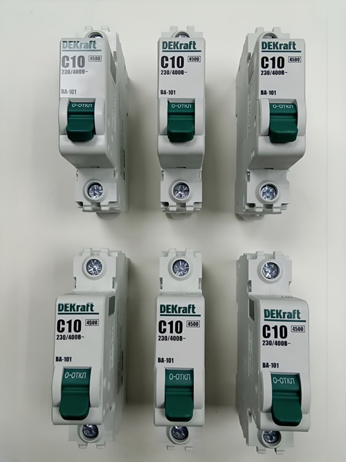 Автоматический выключатель 1-пол. 10А тип C 4,5кА серия ВА-101 DEKraft (6шт)