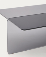 Журнальный столик Zaren из серого закаленного стекла, 120 x 60 см