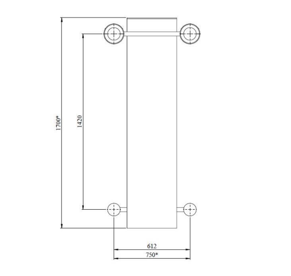 Спортивный комплекс №19, скамья для пресса, доска, 1700*750*1600 мм., D=89 мм.