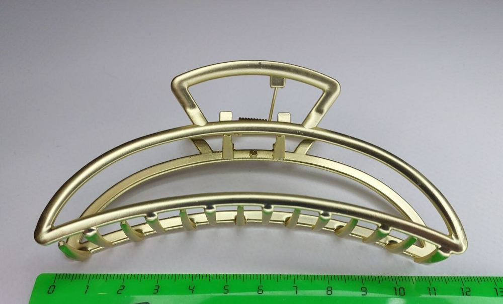 Заколка-краб для волос. Заколка  Классическая для все типов вопрос. Усиленная. Классик. Цвет золото