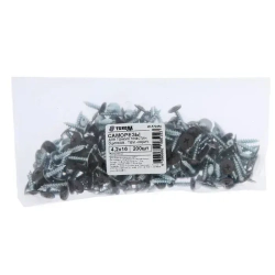 Саморезы TUNDRA для тонк. пластин 4.2x16, цинк/коричневый, 200 шт.