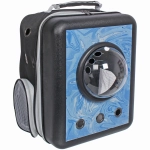 Рюкзак - переноска для животных «СТИЛЬНЫЙ БРО», цвет синий, 32*17*42/до13кг (Пакет и Лейбл)