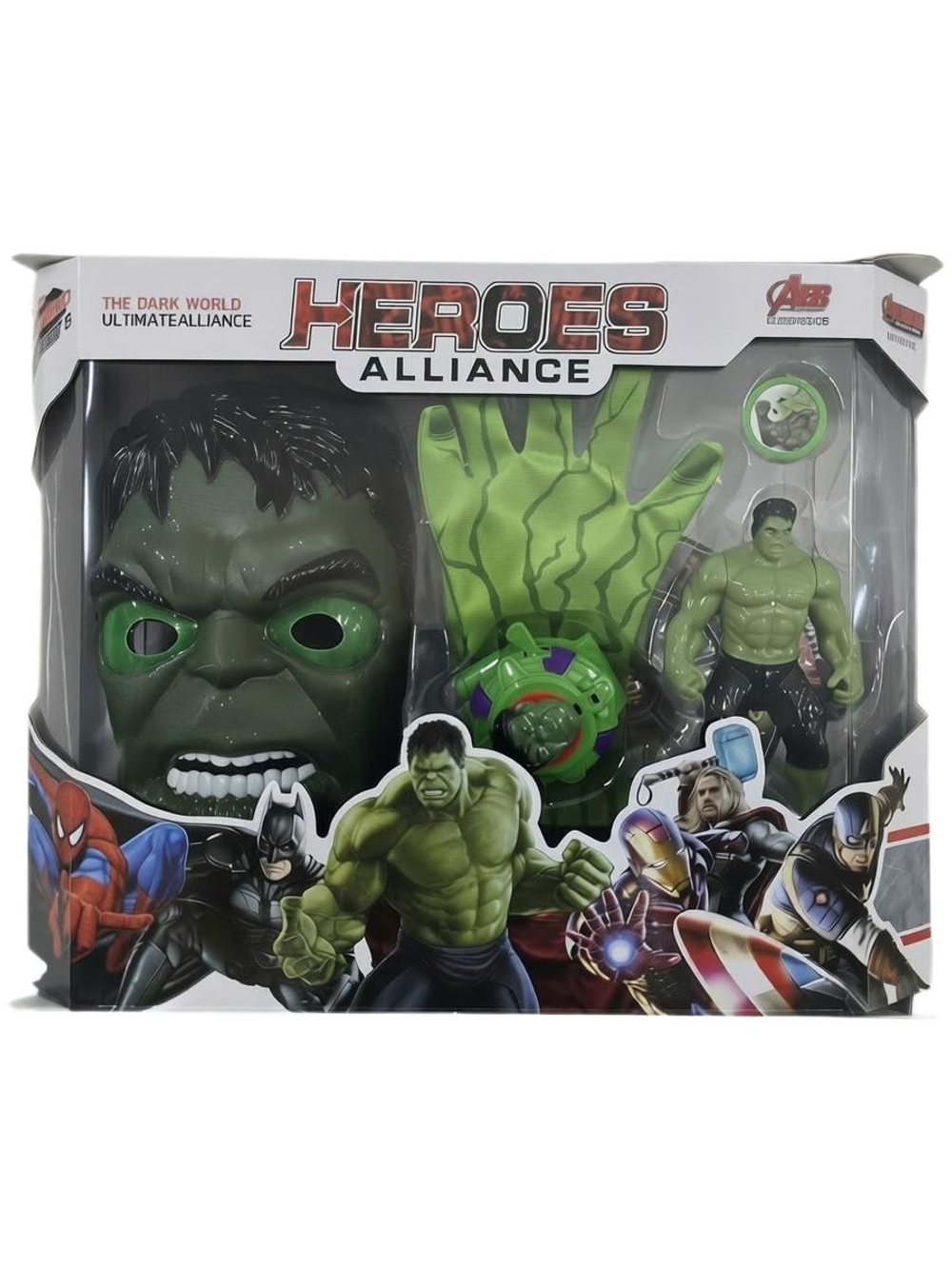 Игровой набор Халк с браслетом и метательными дисками, стреляющий, со световыми эффектами