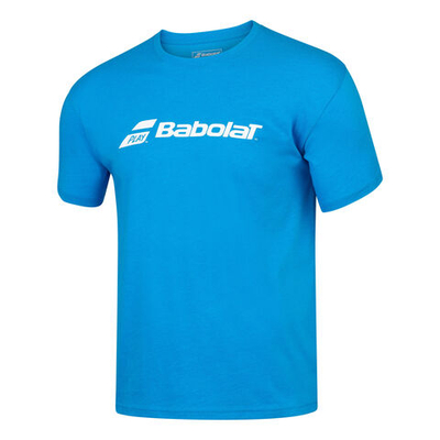 Мужское теннисное поло Babolat Exercise T-Shirt Men - Turquoise, White