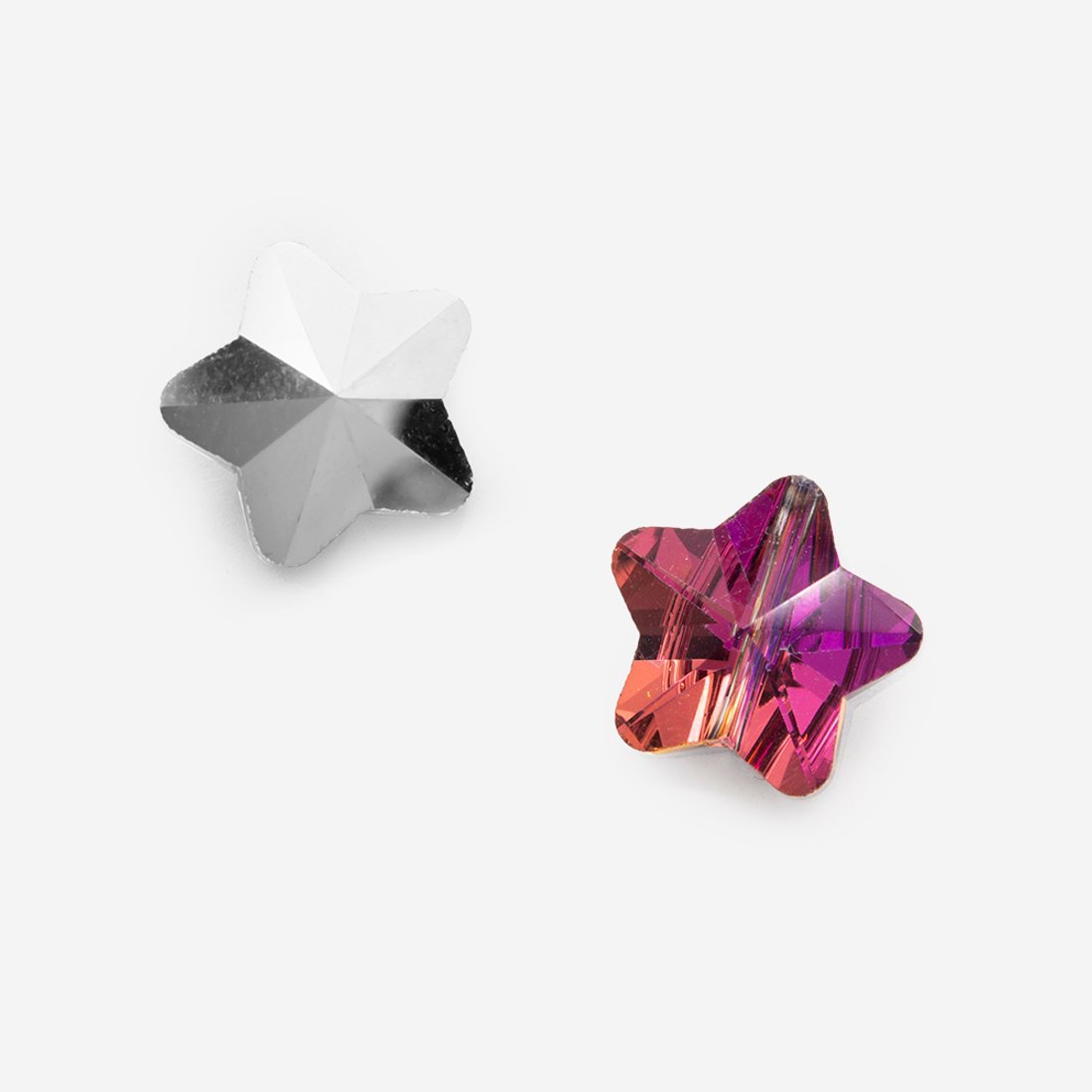 Кристалл-звездочка с продольным отверстием оттенок "Манго-маракуйя", 13мм