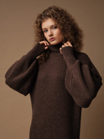 D0341-8100 Платье dbr, шоколадный