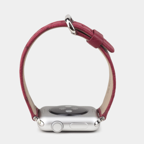 Ремешок для Apple Watch 40/41/42 mm из кожи страуса, цвета фуксии